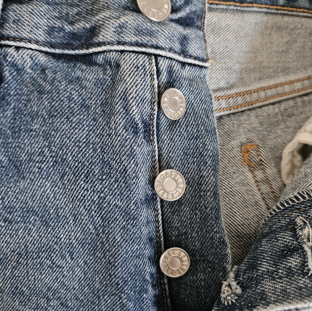 Agolde Classic Blue Denim Jeans - Picture 8 of 12